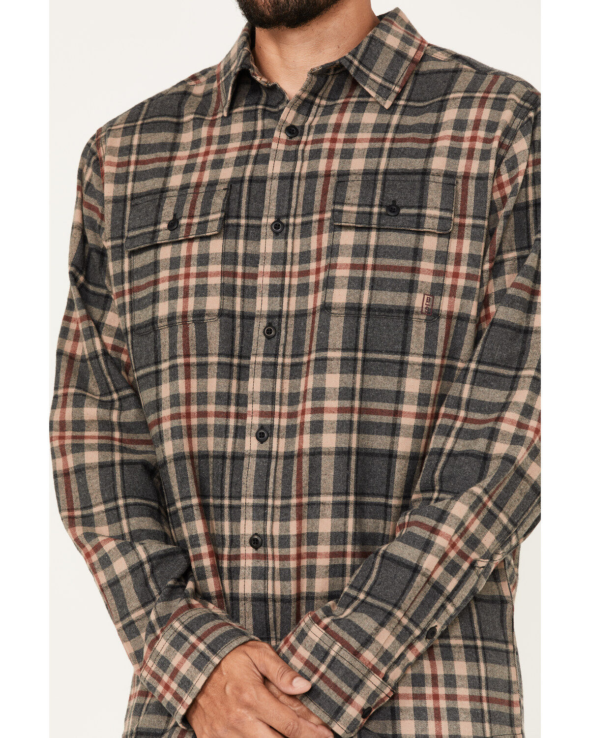 Brothers and Sons Men's Everyday Plaid Long Sleeve Button Down Western Flannel Shirt
