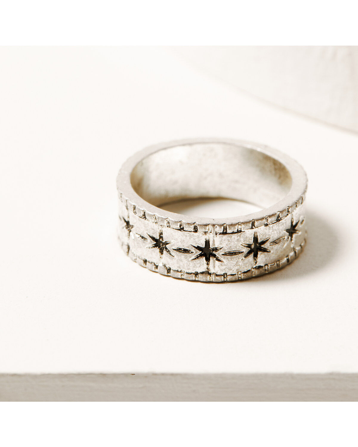 Shyanne Women's 3-piece Silver Double Arrow & Stone Ring Set