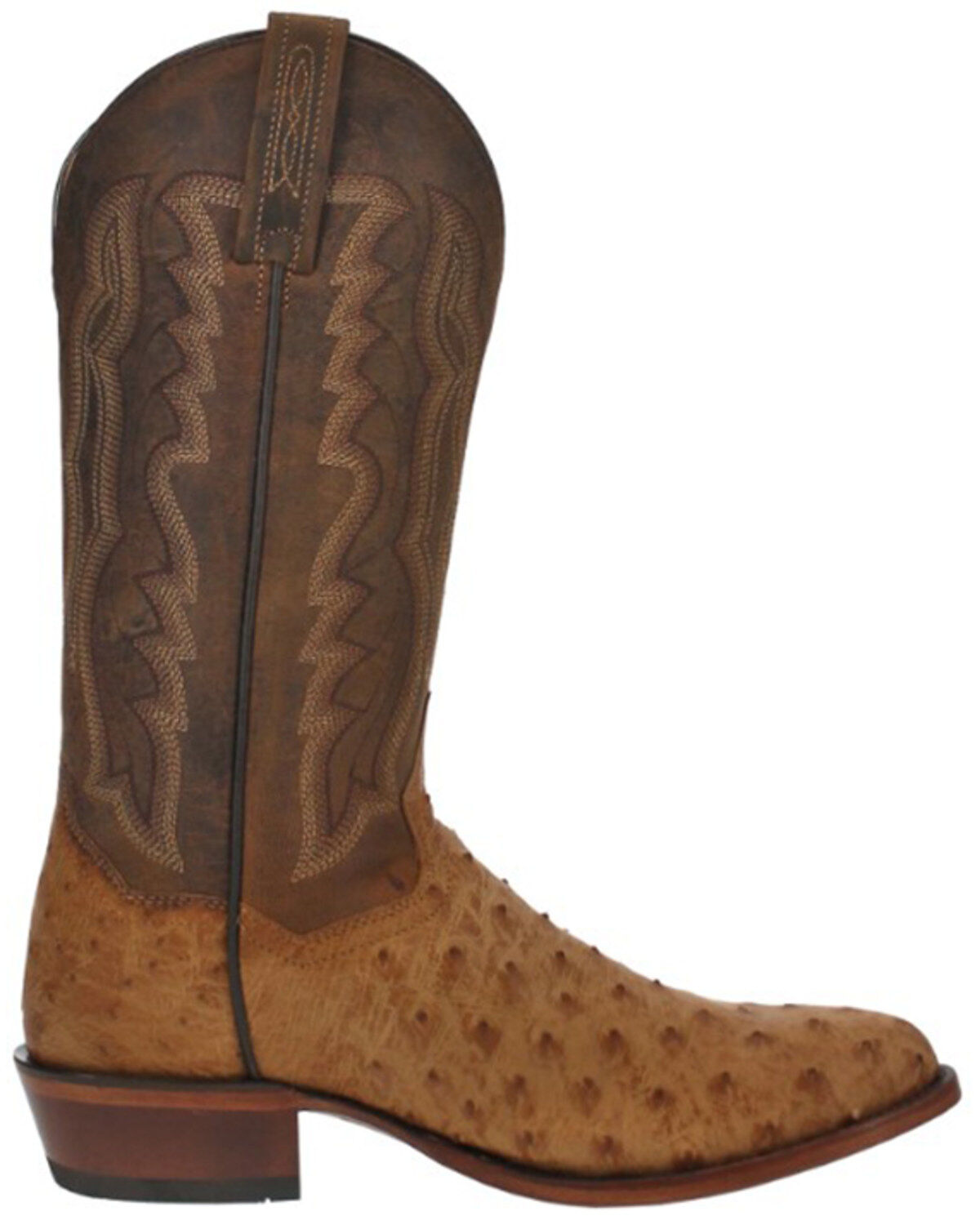 Dan Post Men's Gehrig Exotic Ostrich Western Boots - Round Toe