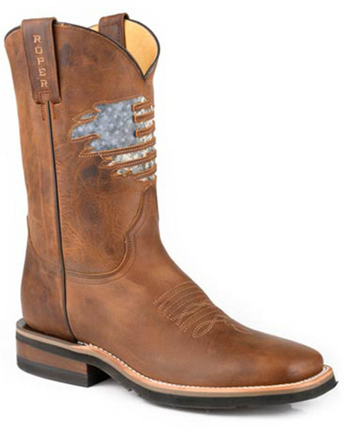 Roper Men's American Rules Western Boots - Broad Square Toe