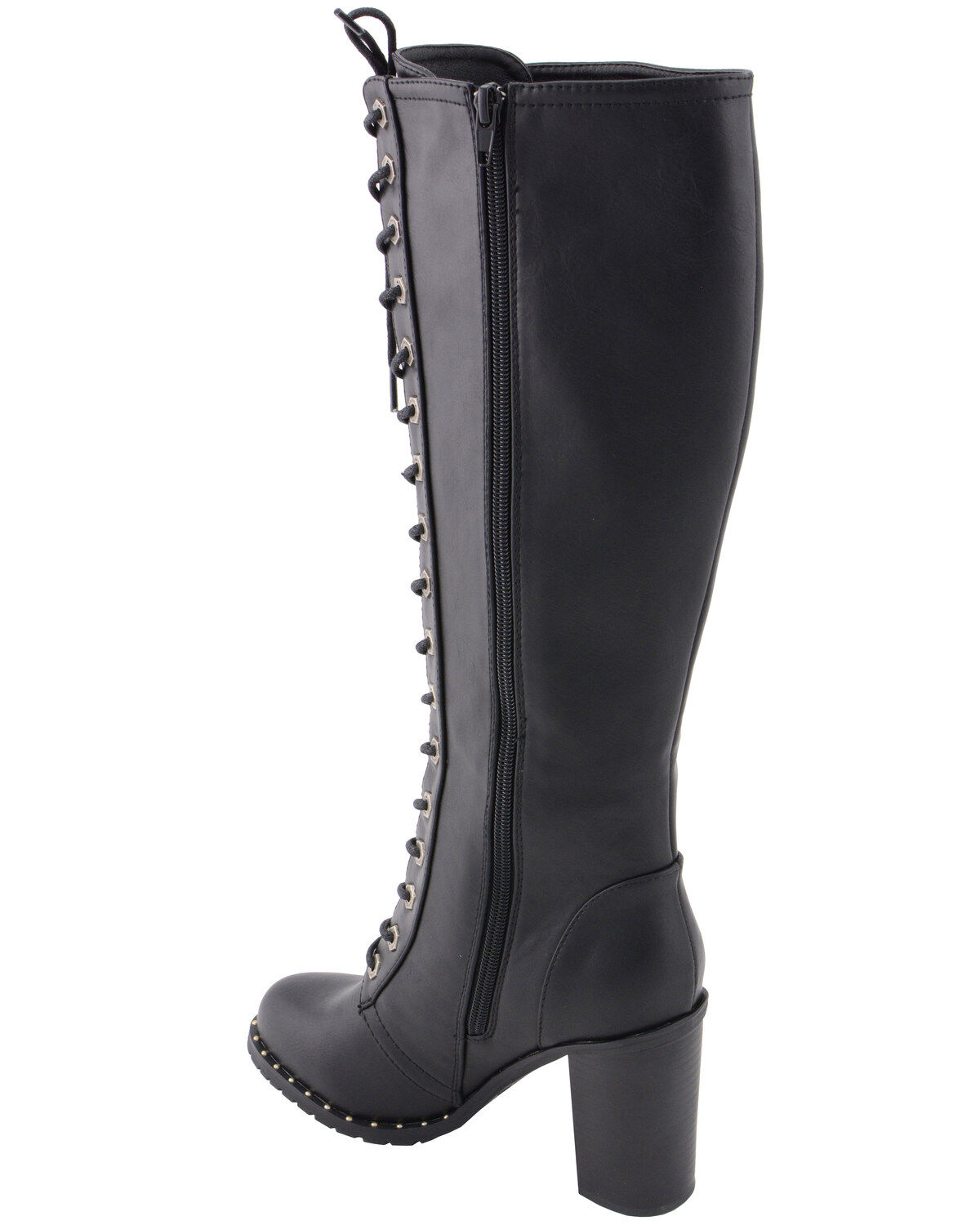 Milwaukee Leather Women's Lace To Toe Boots - Round Toe