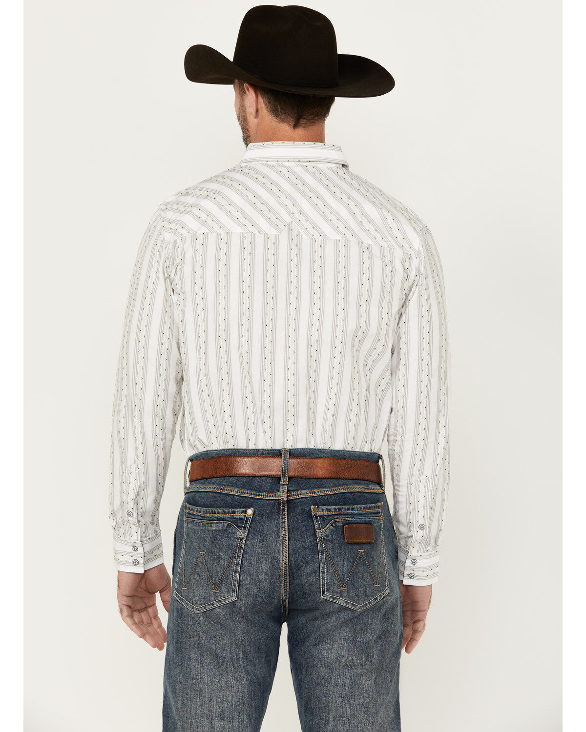 Moonshine Spirit Men's Backcountry Striped Long Sleeve Snap Western Shirt