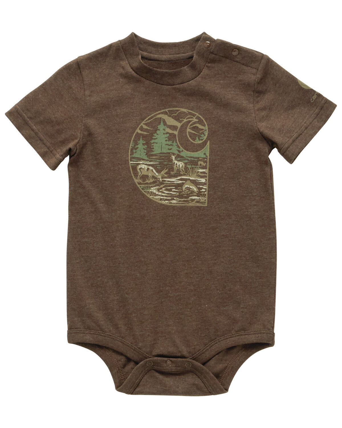Carhartt Infant Boys' Deer Scene Logo Short Sleeve Onesie