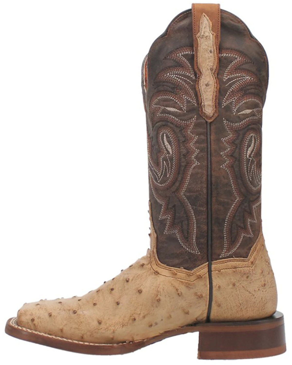 Dan Post Women's Exotic Full Quill Ostrich Western Boots - Broad Square Toe