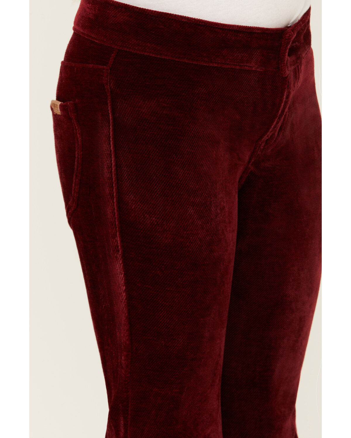 Rock & Roll Denim Girls' Velvet Stretch Button Flare Jeans