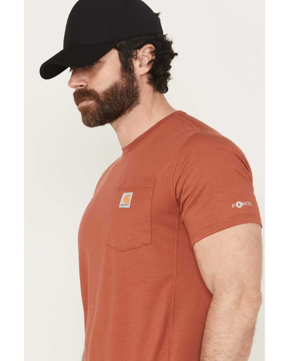 Carhartt Men's Force Relaxed Midweight Logo Pocket Short Sleeve Work T-Shirt