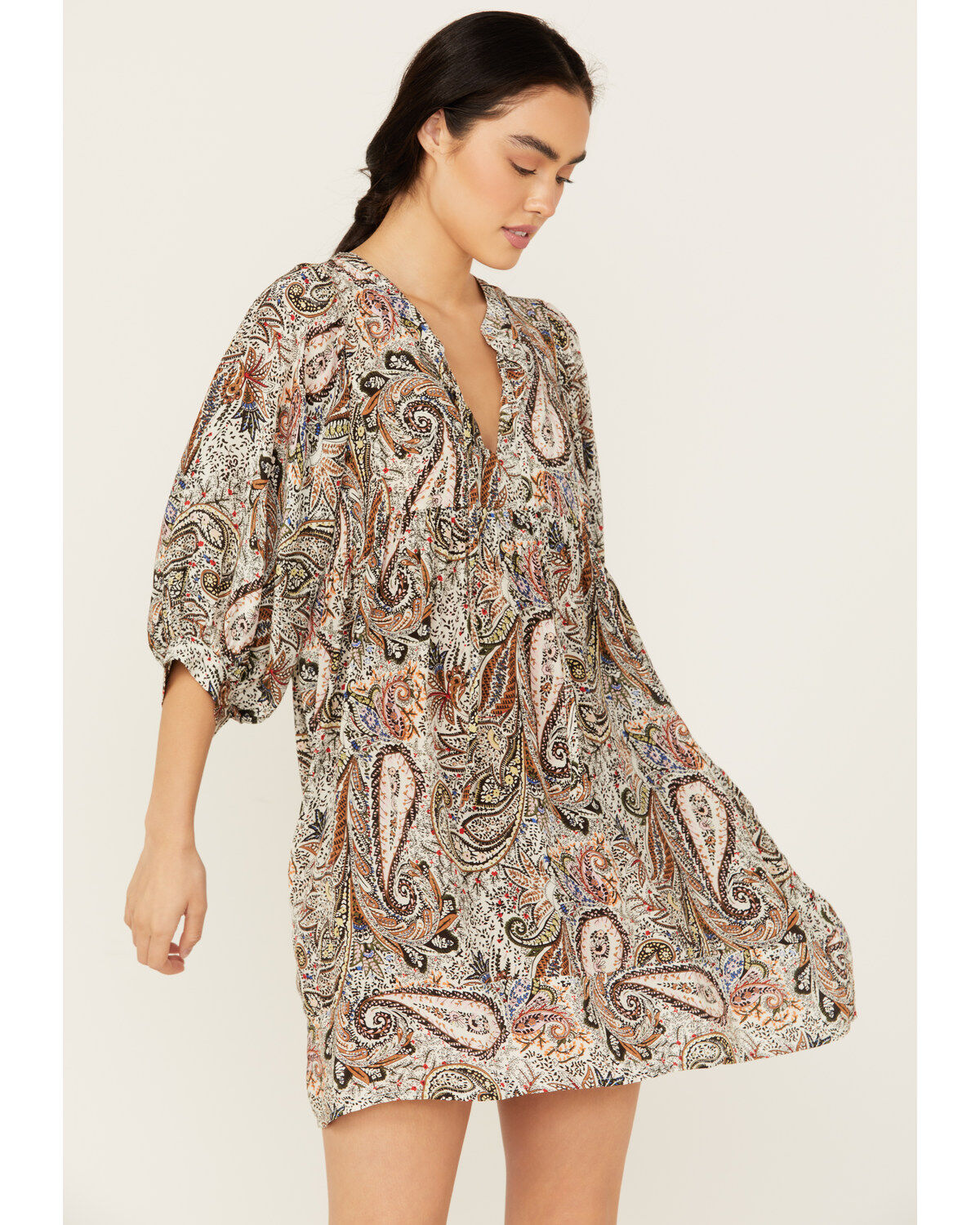 Revel Women's Paisley Print Mini Dress