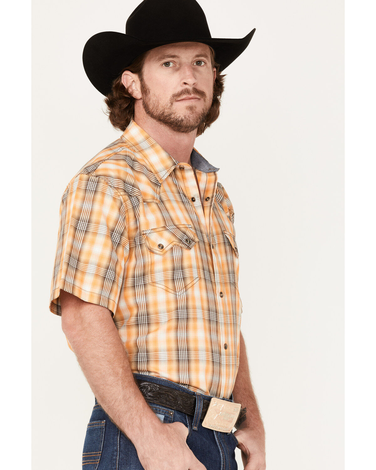 Cody James Men's Charro Large Plaid Snap Western Shirt