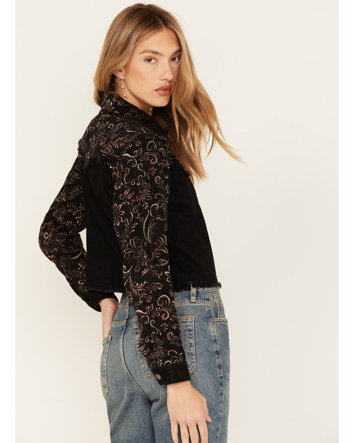 Shyanne Women's Brocade Trucker Jacket