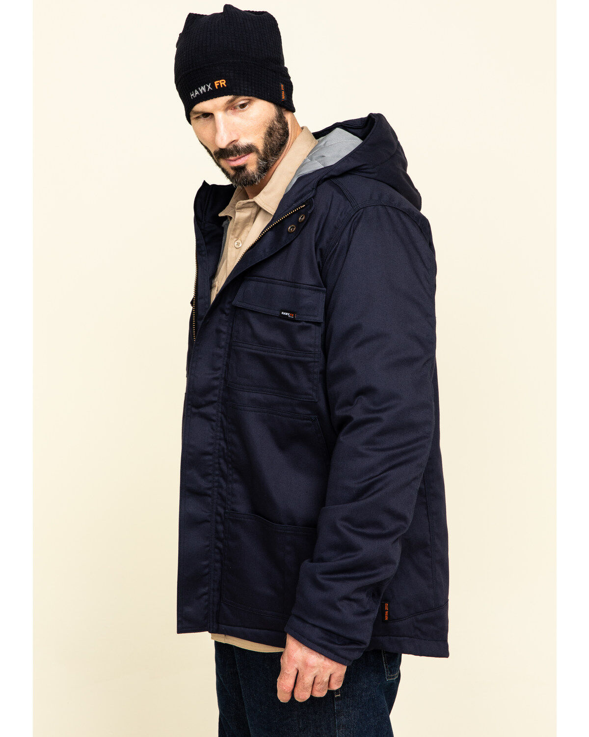 Hawx Men's FR Duck Hooded Work Jacket - Tall