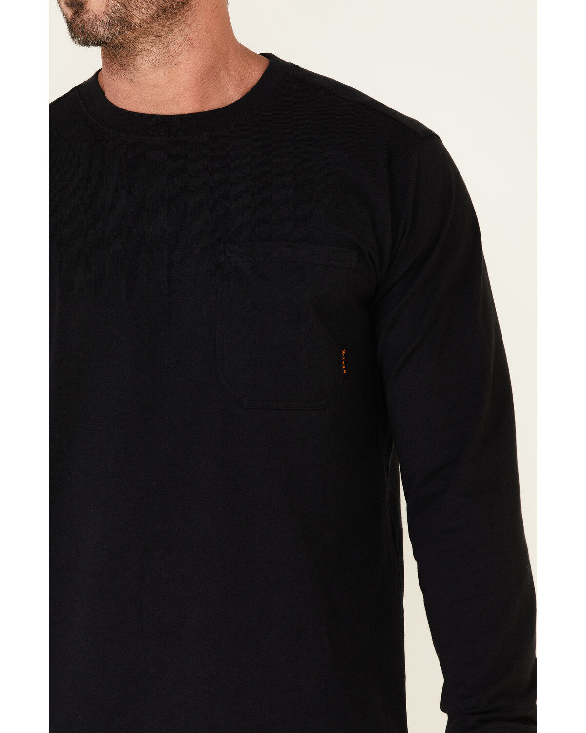 Hawx Men's Solid Forge Long Sleeve Work Pocket T-Shirt - Tall