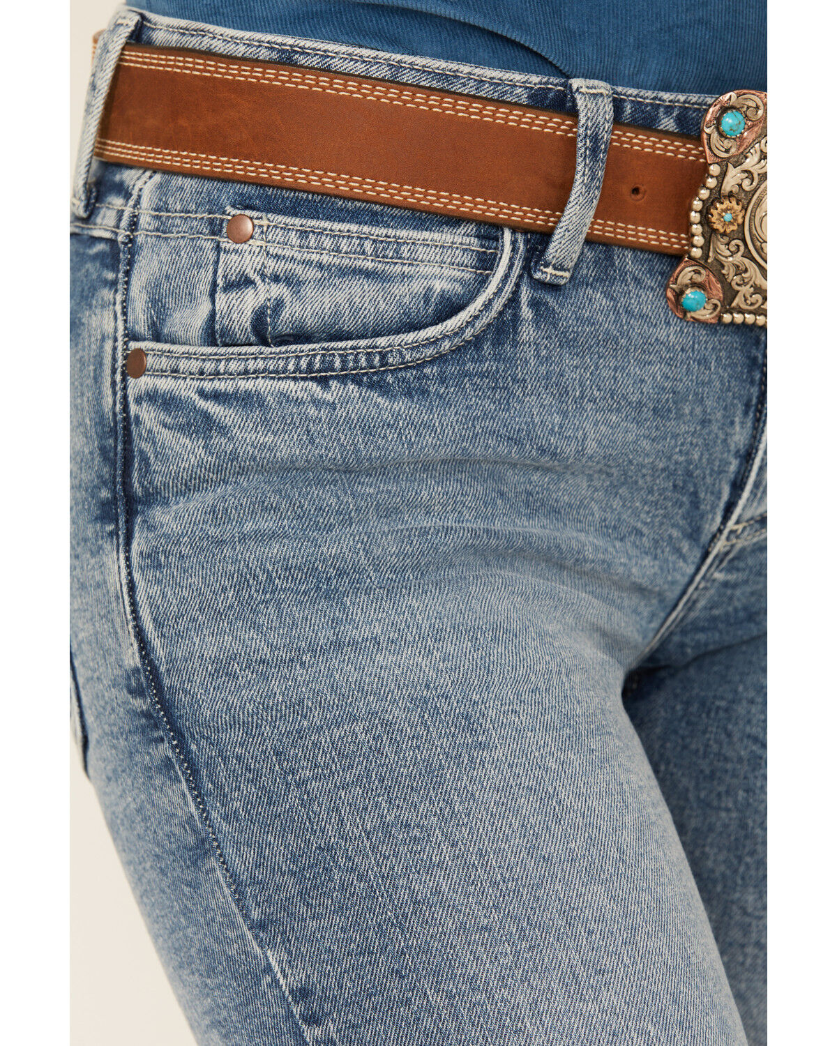 Wrangler Retro Women's Donna Medium Wash Mid Rise Trouser Stretch Denim Jeans