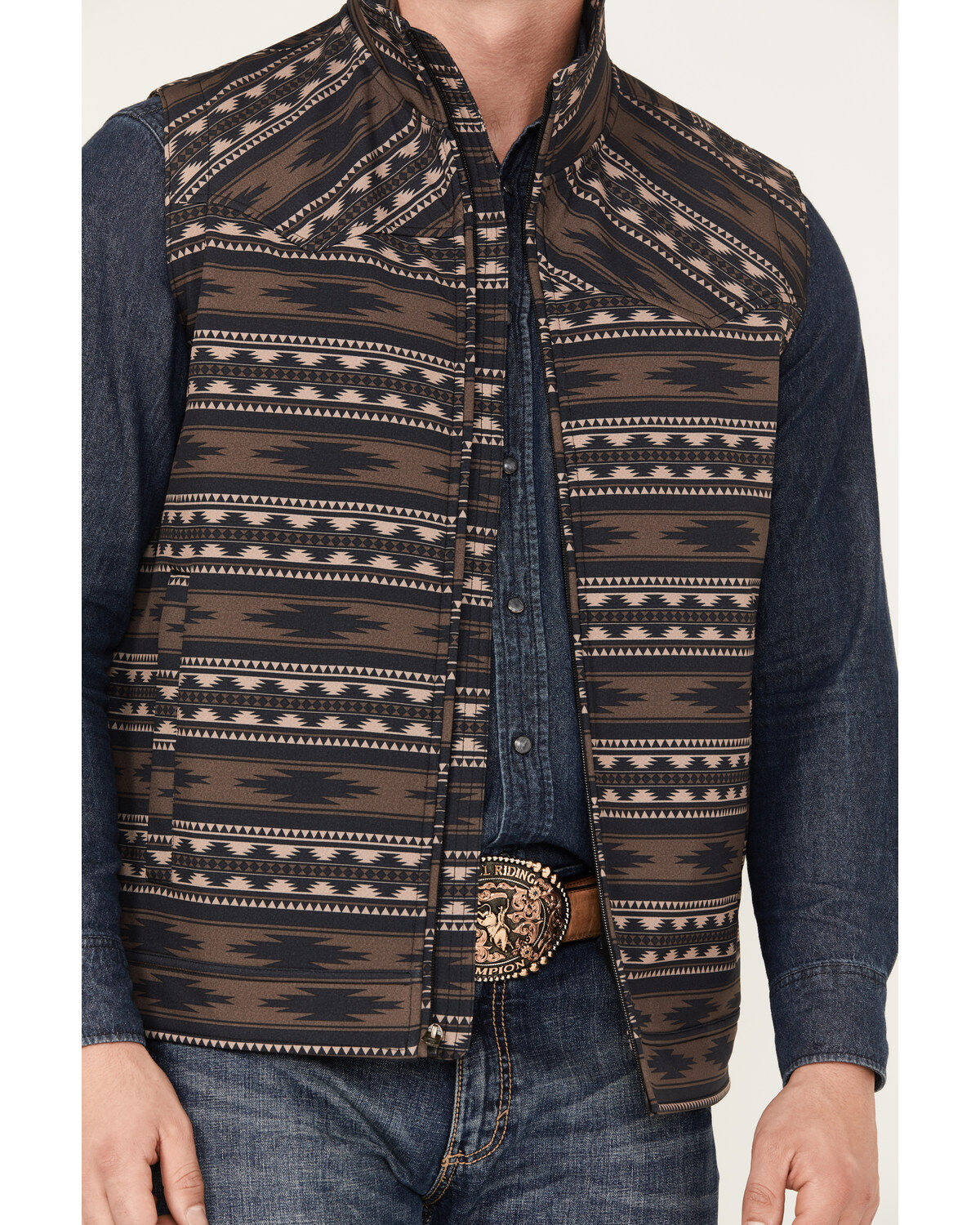 Cinch Men's Southwestern Print Concealed Carry Vest