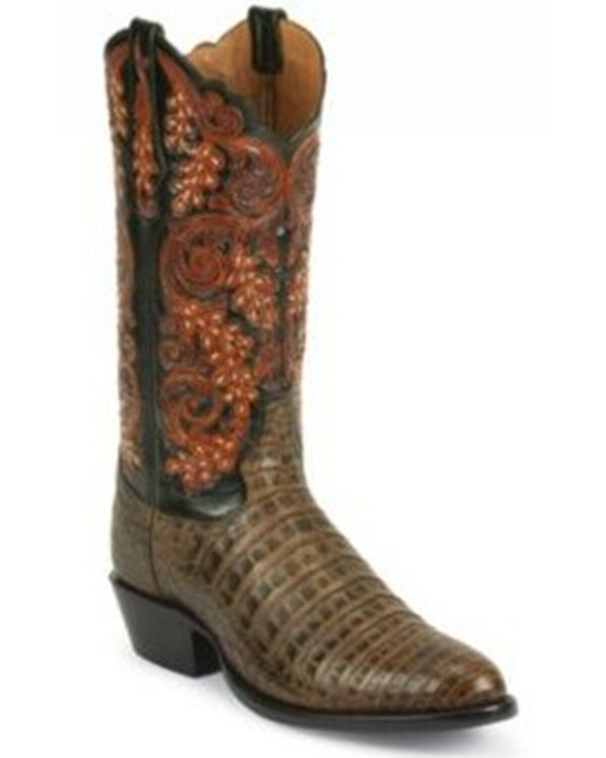 Tony Lama Men's Exotic Caiman Belly Western Boots - Round Toe