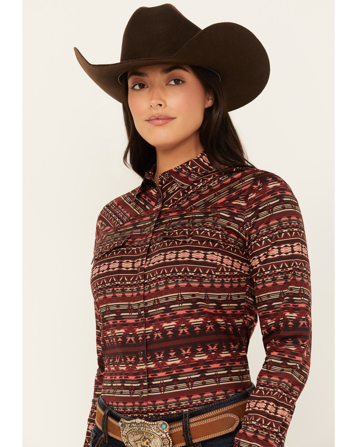 Shyanne Women's Southwestern Print Riding Shirt