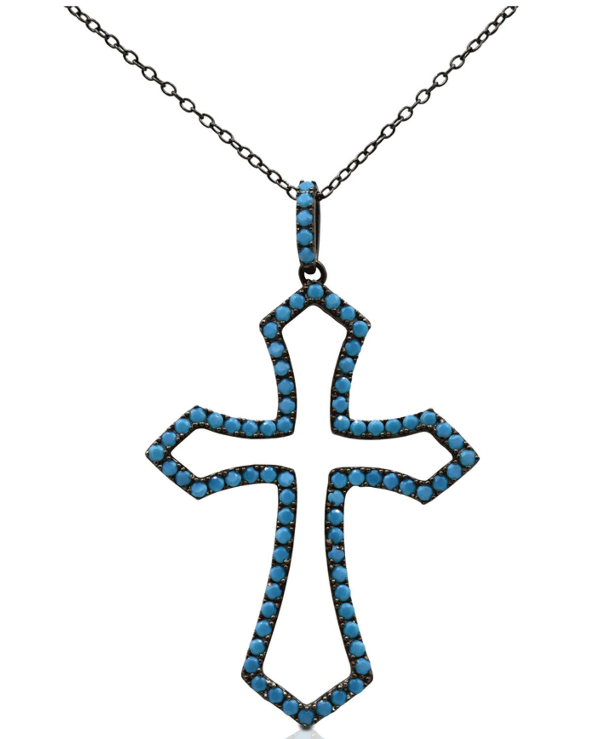 Kelly Herd Women's Turquoise Stone Silhouette Pendant Necklace