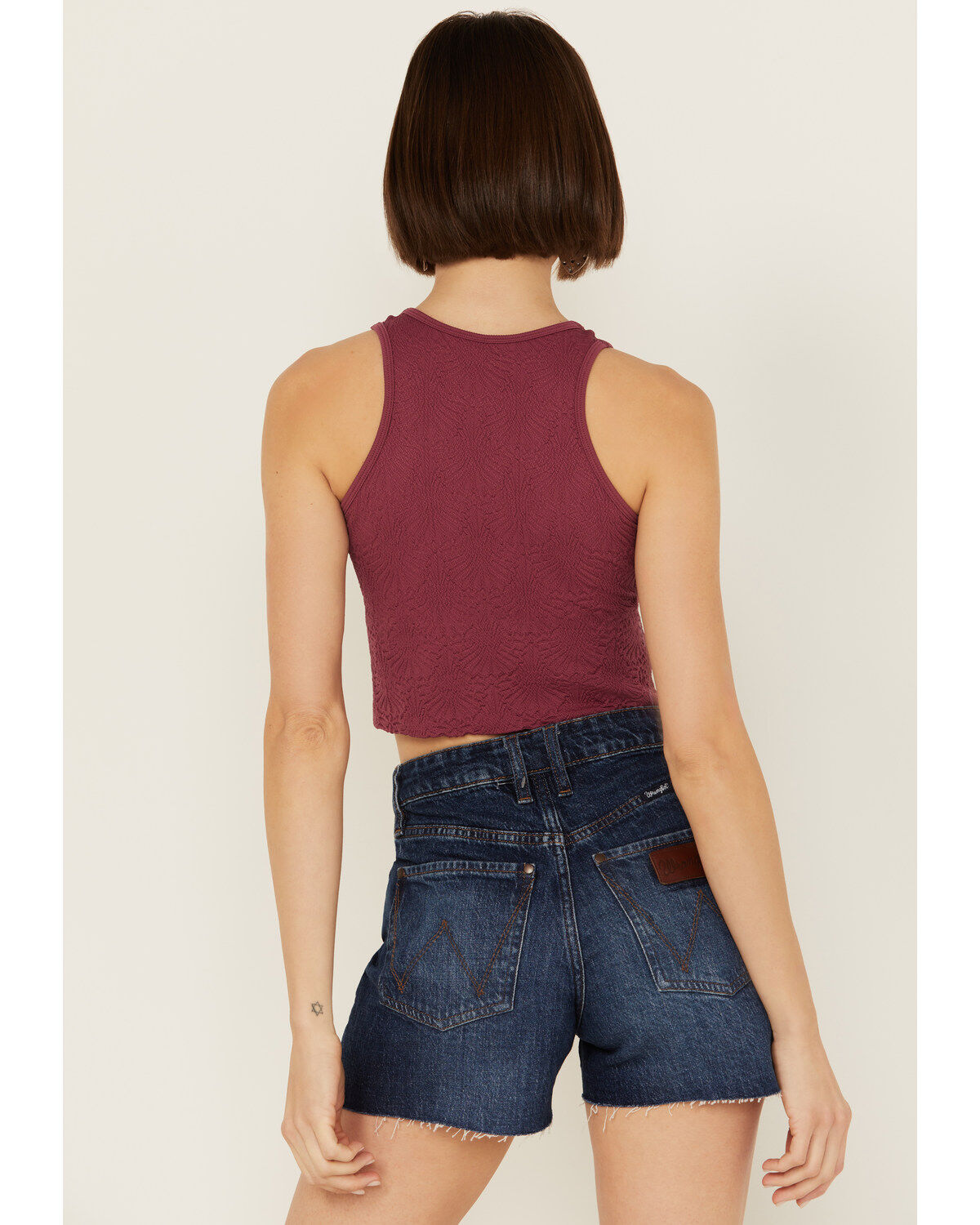 Fornia Women's Floral High Neck Cropped Top