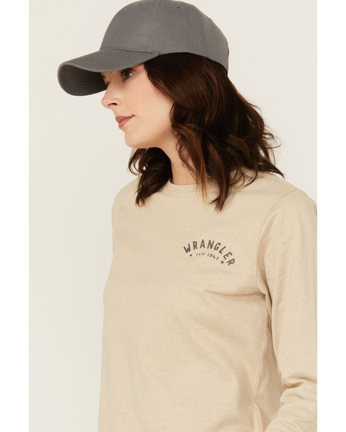 Wrangler Women's FR Pony Long Sleeve Graphic Work T-Shirt - Plus