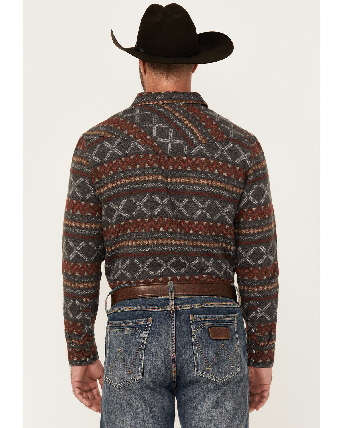 Cody James Men's Stand Tall Southwestern Print Long Sleeve Snap Western Shirt - Big