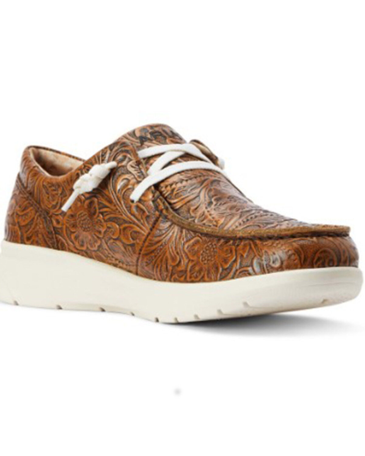 Ariat Women's Floral Embossed Casual Hilo Shoe - Moc Toe
