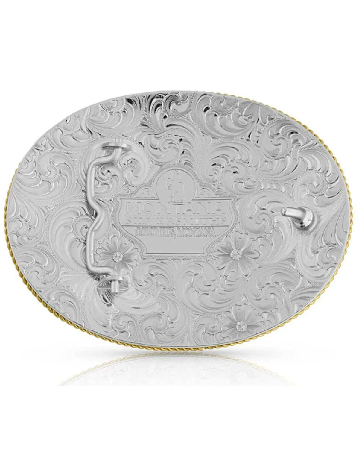 Montana Silversmiths Men's Bronze Rippling Waters Christian Cowboy Belt Buckle