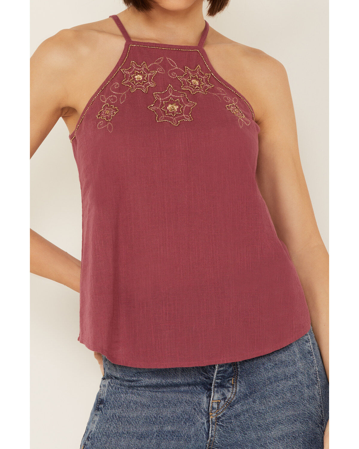 Shyanne Women's Embellished Halter Tank