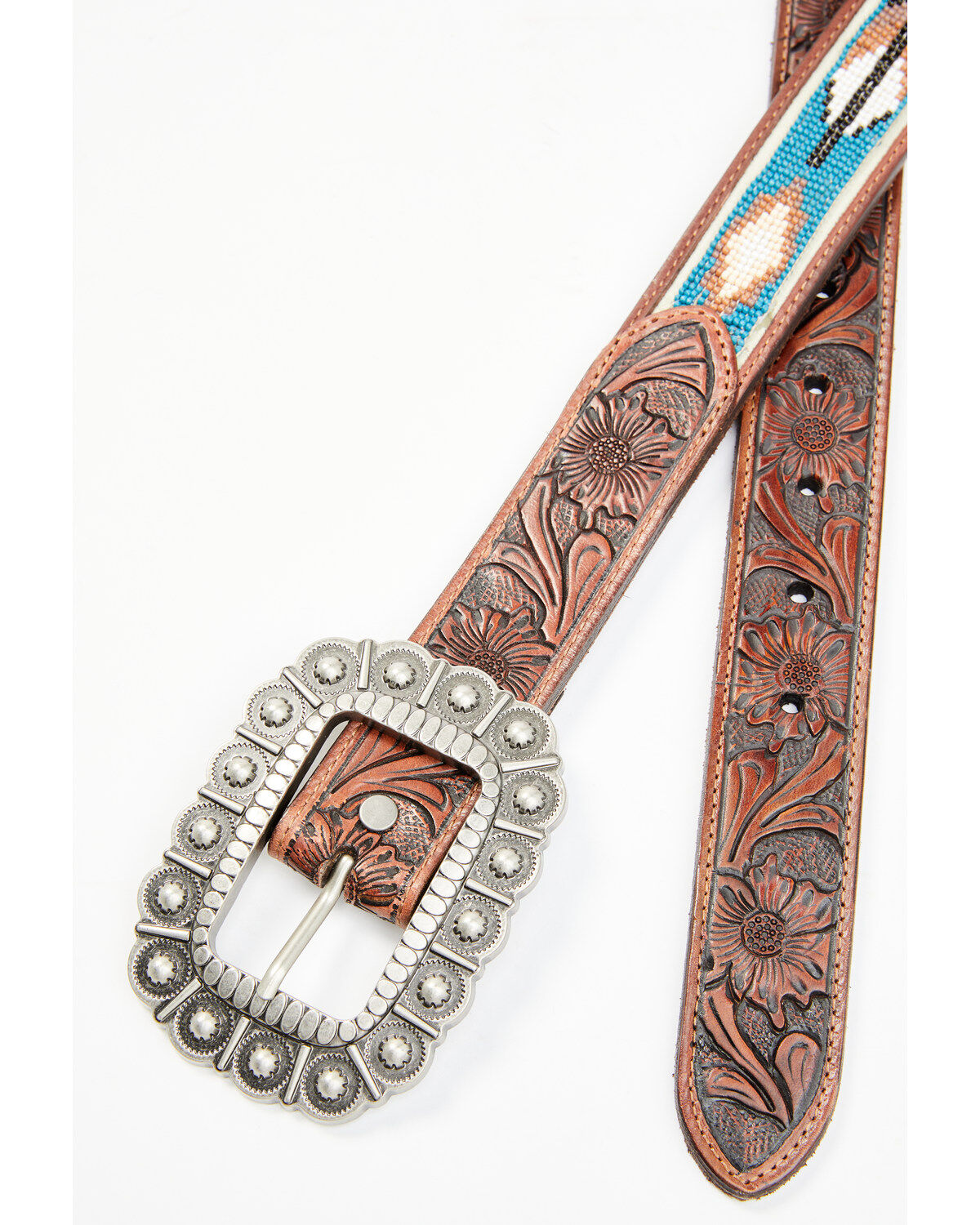 Idyllwind Women's Genuine Leather Windriver Seed Bead Belt