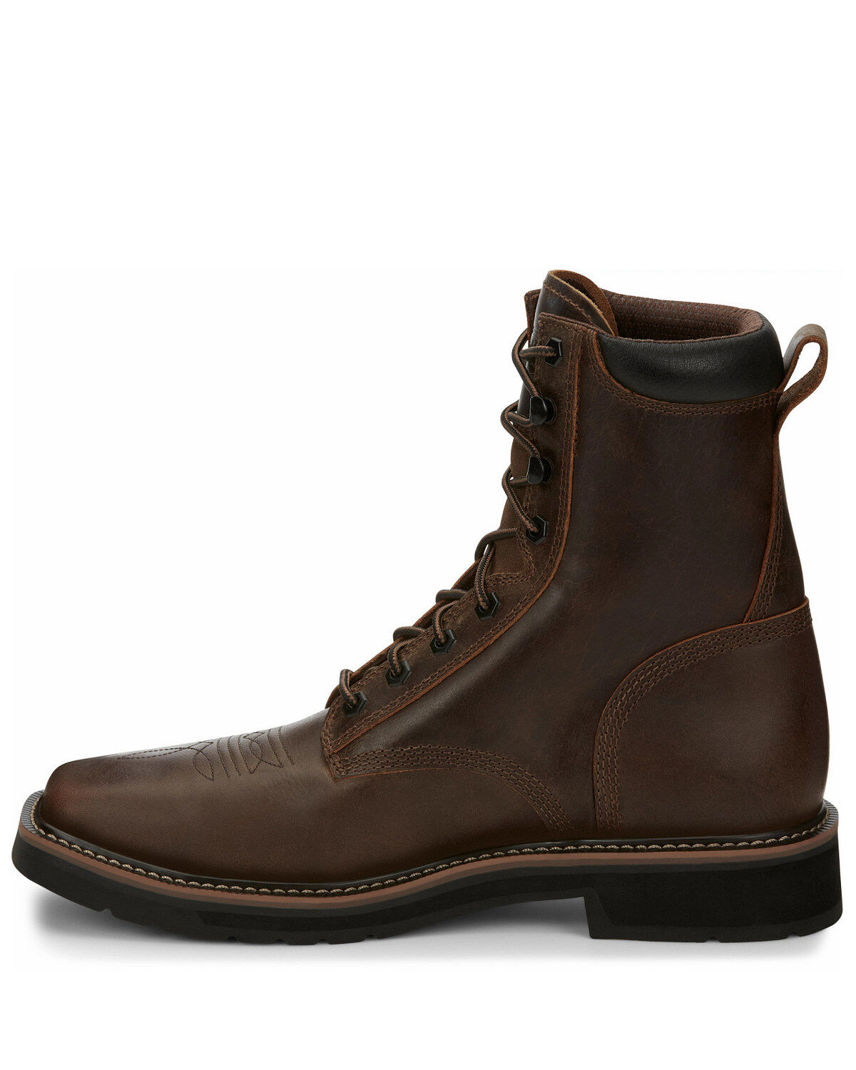 Justin Men's Pulley Lace-Up Work Boots - Steel Toe