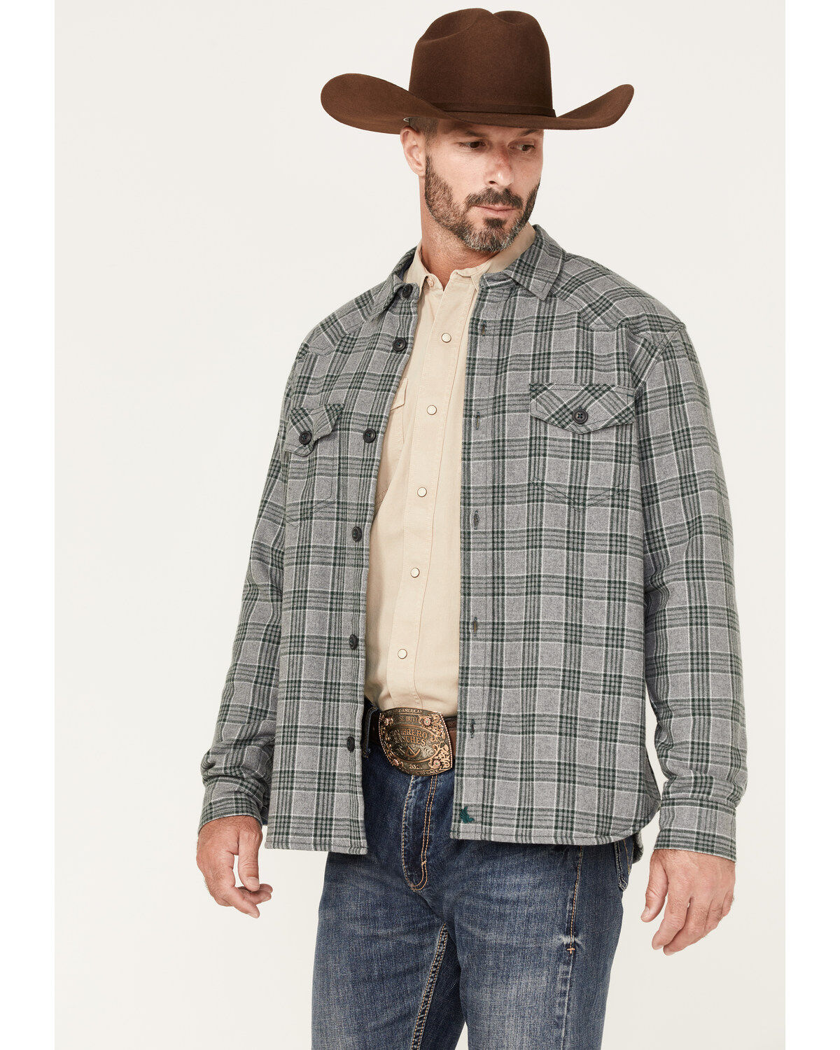 Cody James Men's Polar Bonded Plaid Button Down Flannel