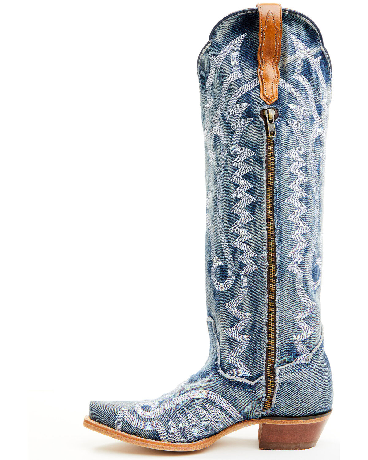 Dan Post Women's Denim Darlin' Tall Western Boots - Snip Toe