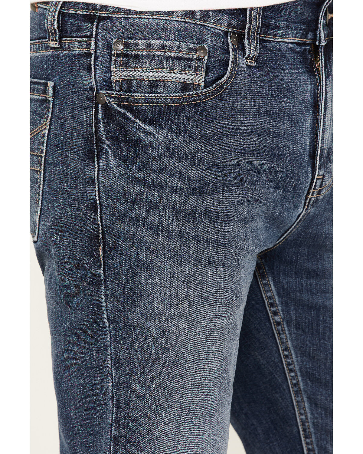 Brothers and Sons Men's Wilder Wash Stretch Slim Tapered Jeans