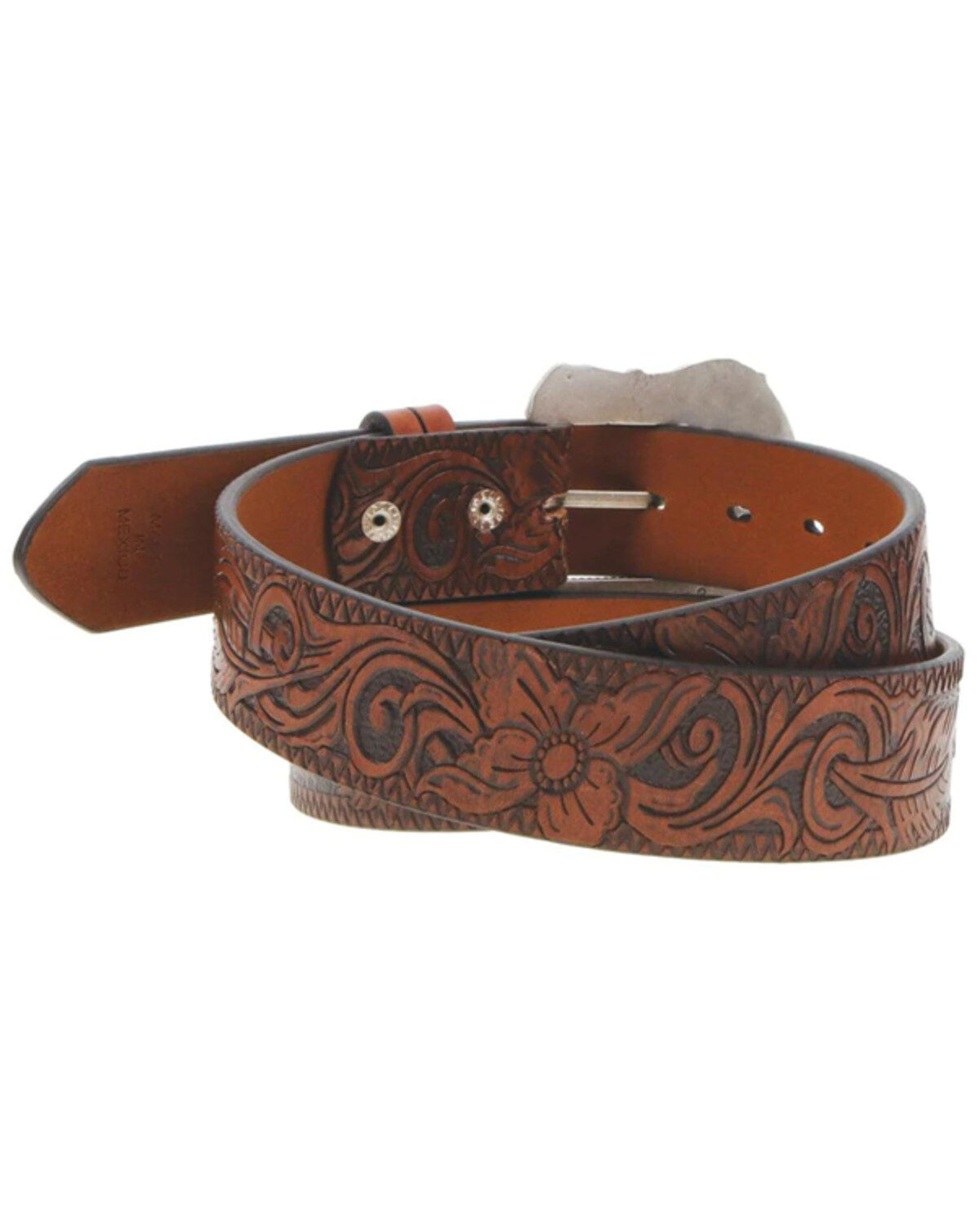 Hooey Women's Original Embossed Floral Filigree Western Belt