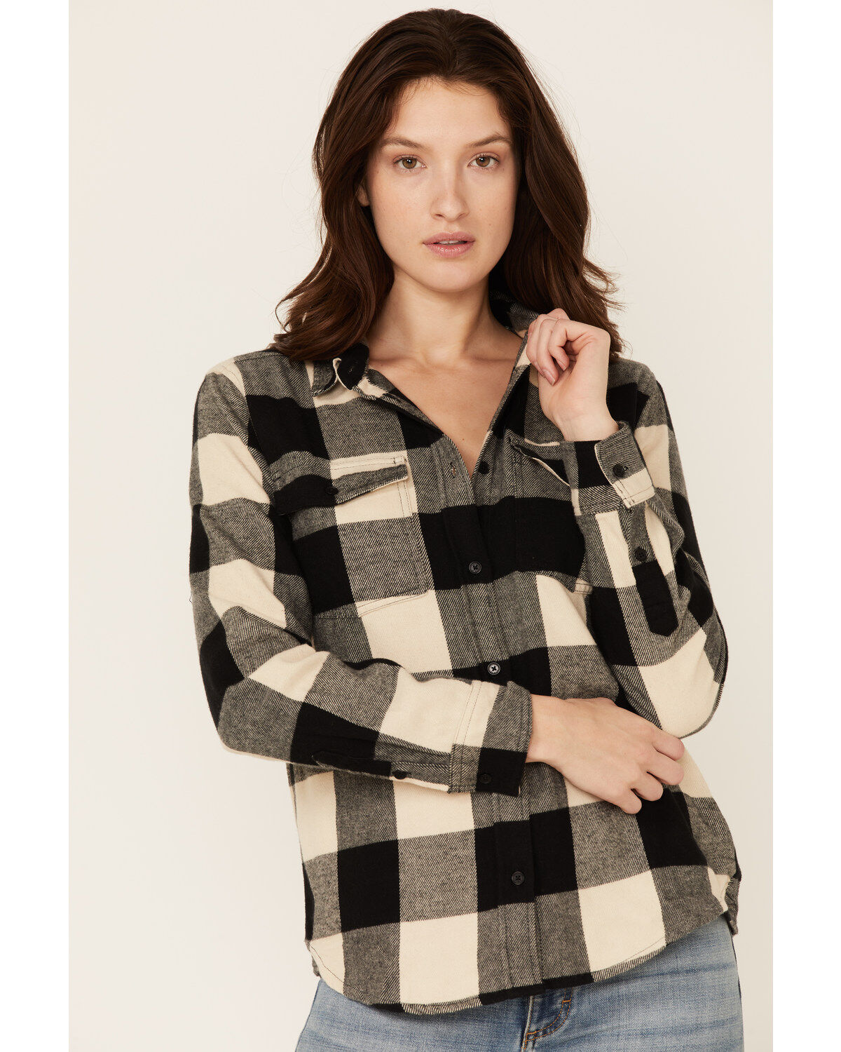 United By Blue Women's Plaid Print Responsible Button Down Western Flannel Shirt