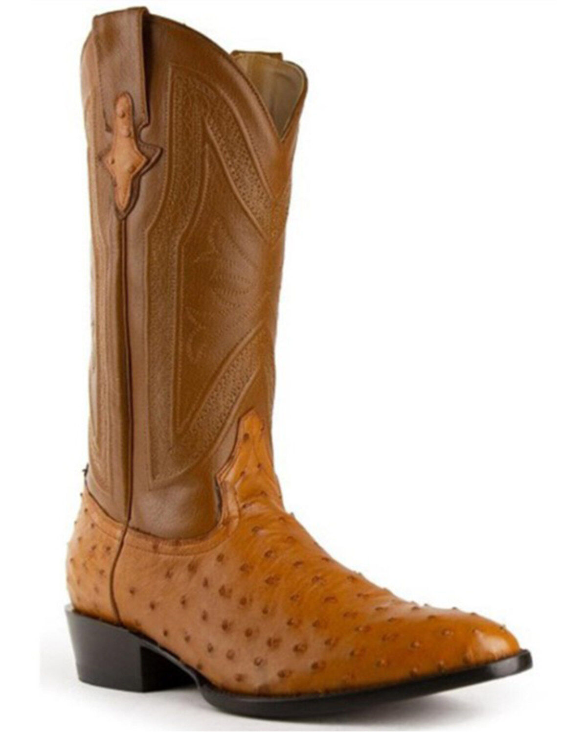 Ferrini Men's Colt Full Quill Ostrich Western Boots - Round Toe