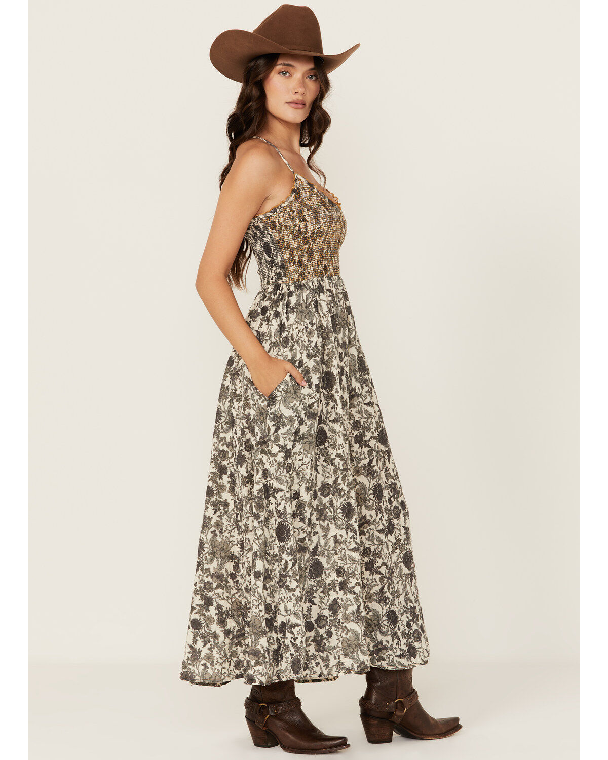 Free People Women's Sweet Nothings Floral Print Midi Dress