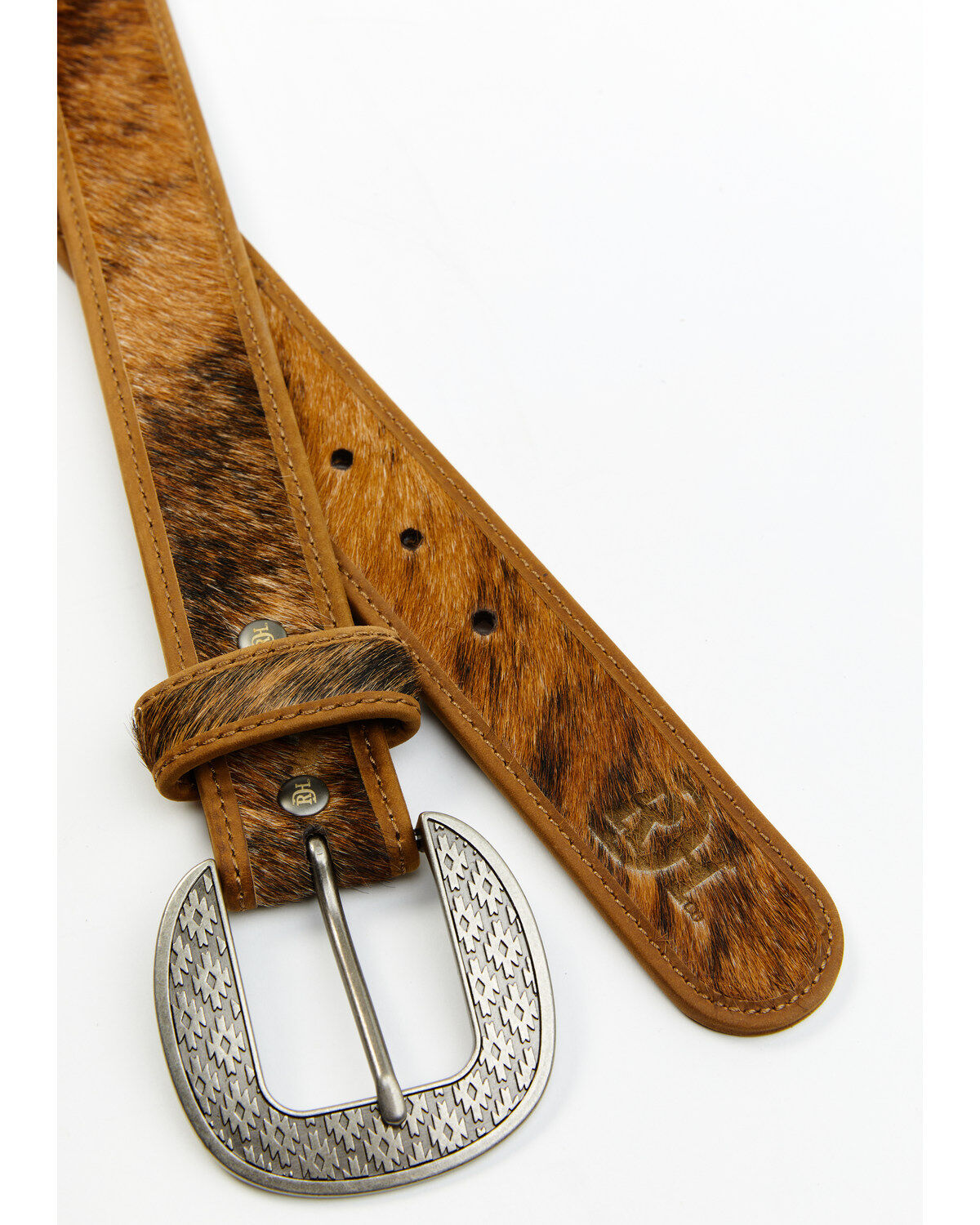 Red Dirt Hat Co. Men's Natural Brindle Cowhide Leather Belt