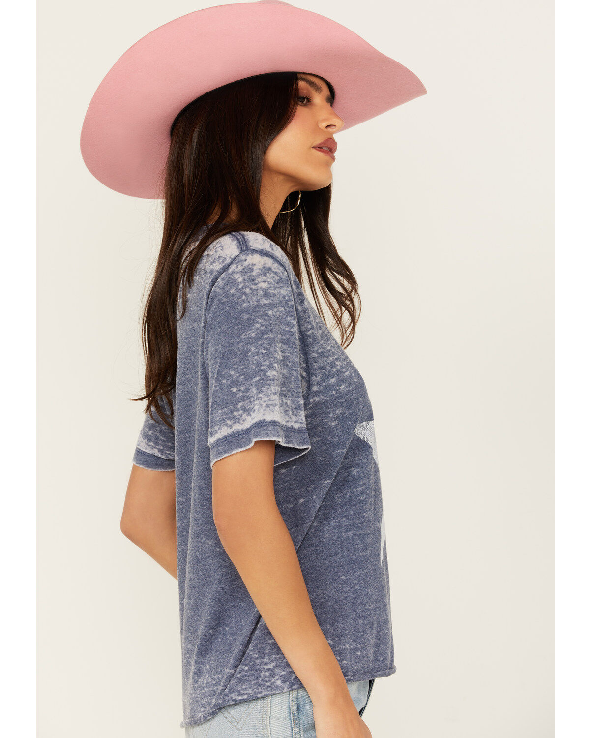 Bohemian Cowgirl Women's Burnout Star Short Sleeve Graphic Tee