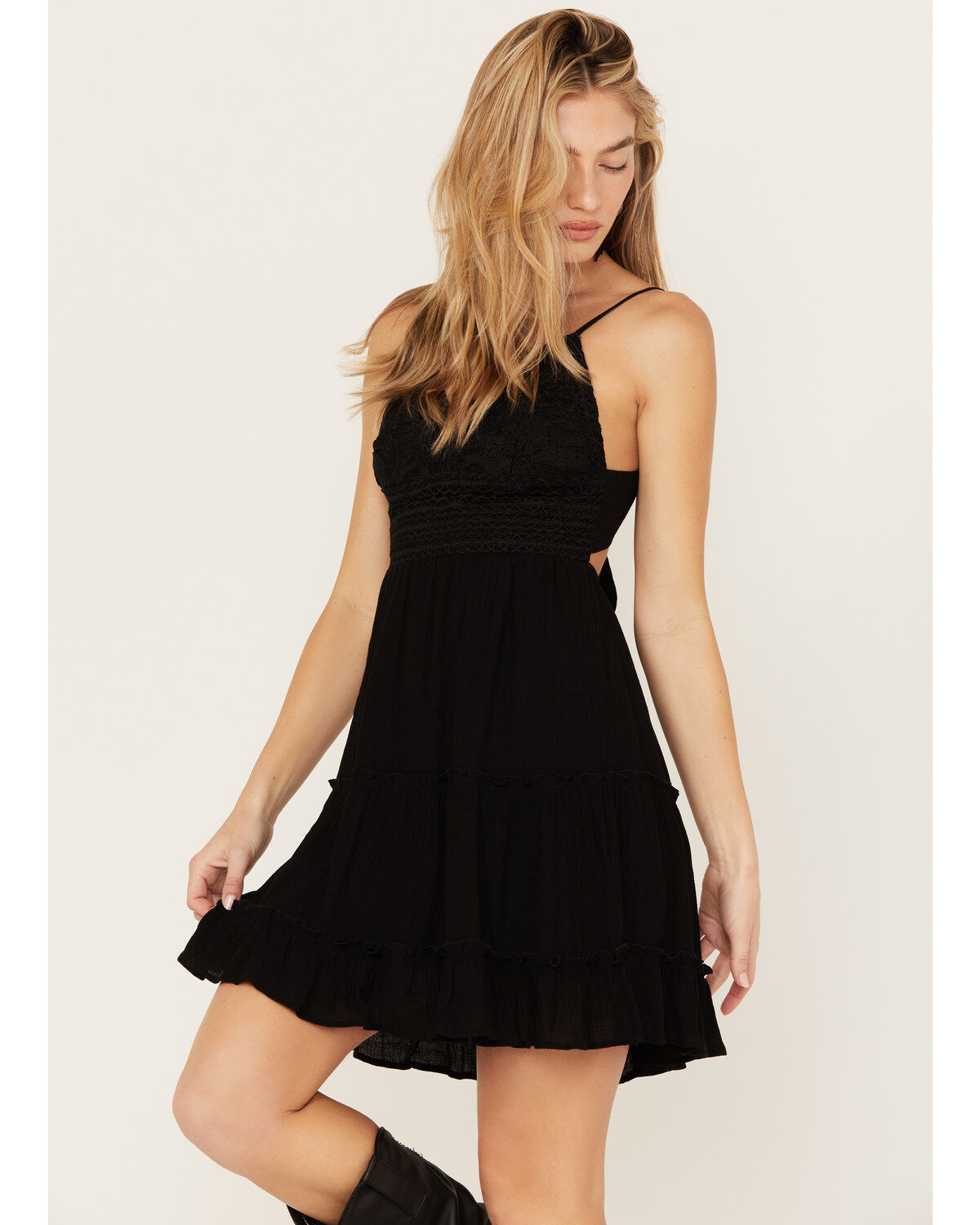 Shyanne Women's Lace Crochet Mini Dress