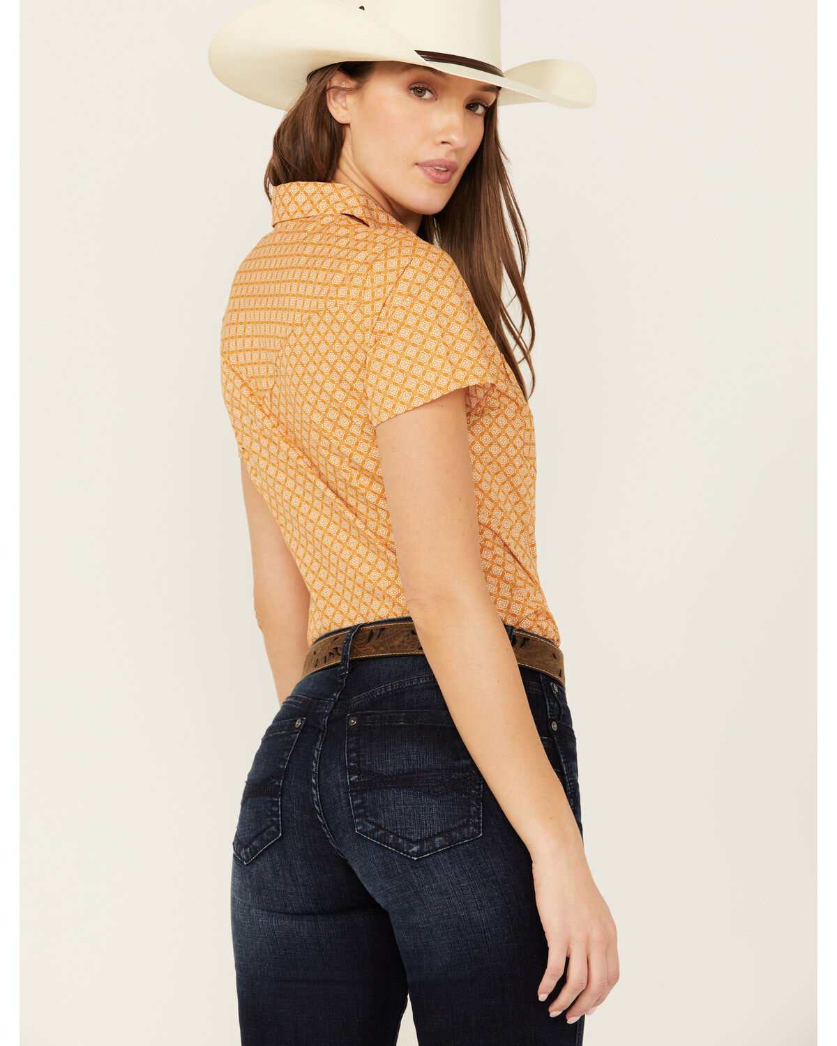 Wrangler Retro Women's Geo Print Short Sleeve Western Shirt