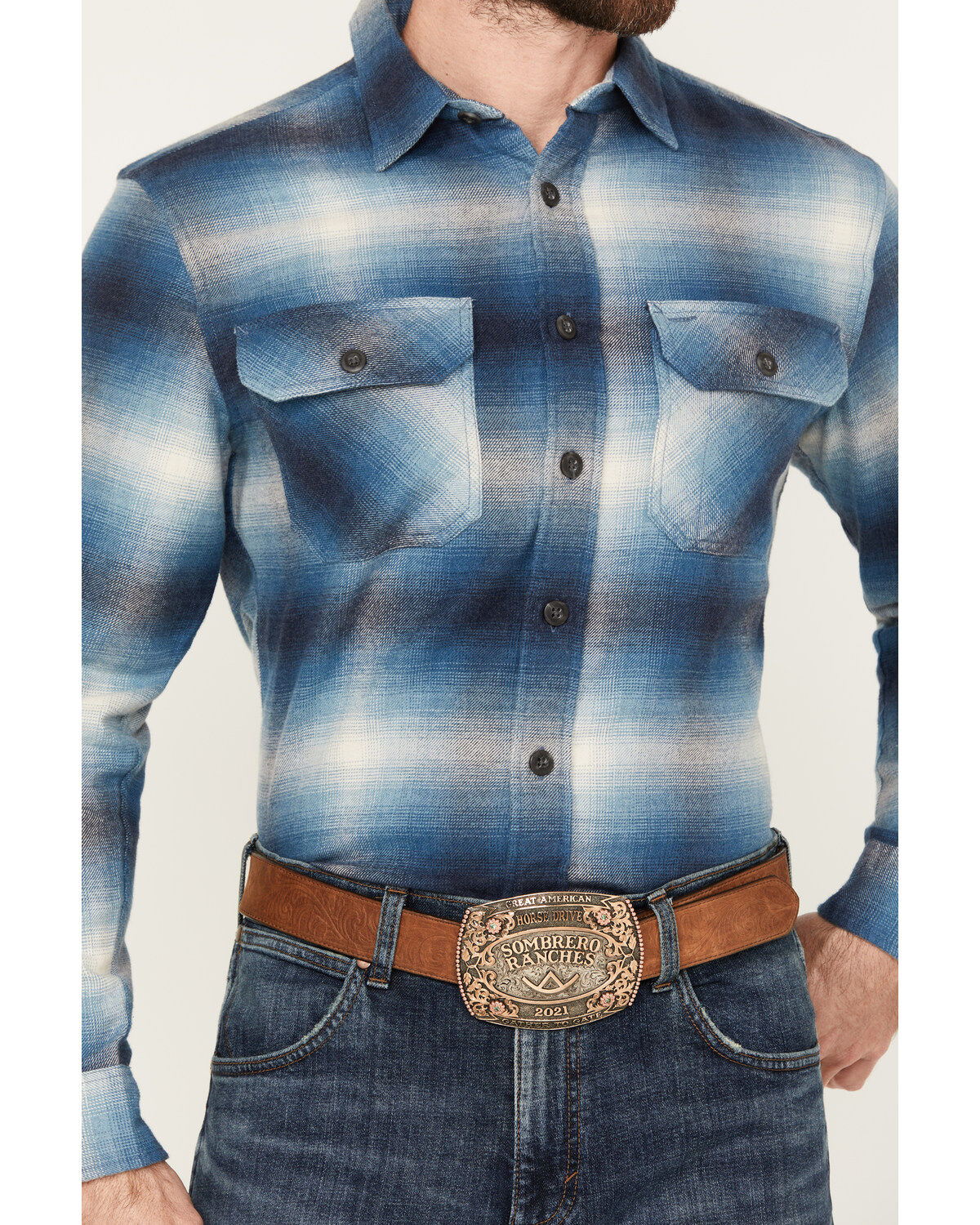 Pendleton Men's Burnside Plaid Long Sleeve Button-Down Flannel Shirt