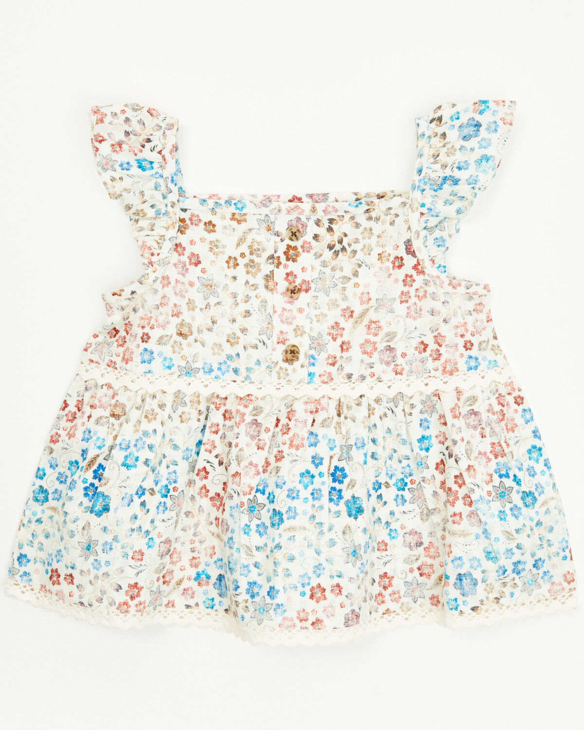 Shyanne Toddler Girls' Floral Print Sleeveless Ruffle Top