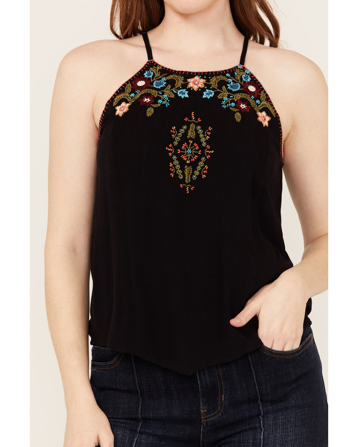 Idyllwind Women's Surrey Embroidered And Beaded Halter Top