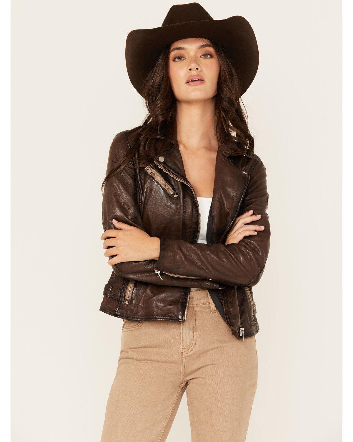 Mauritius Leather Women's Boot Barn Exclusive Lucky Horseshoe Leather Jacket