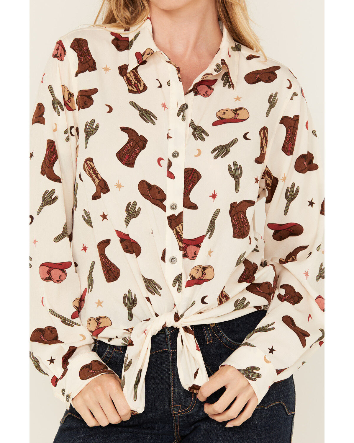 Ariat Women's Western Print Long Sleeve Button-Down Western Shirt