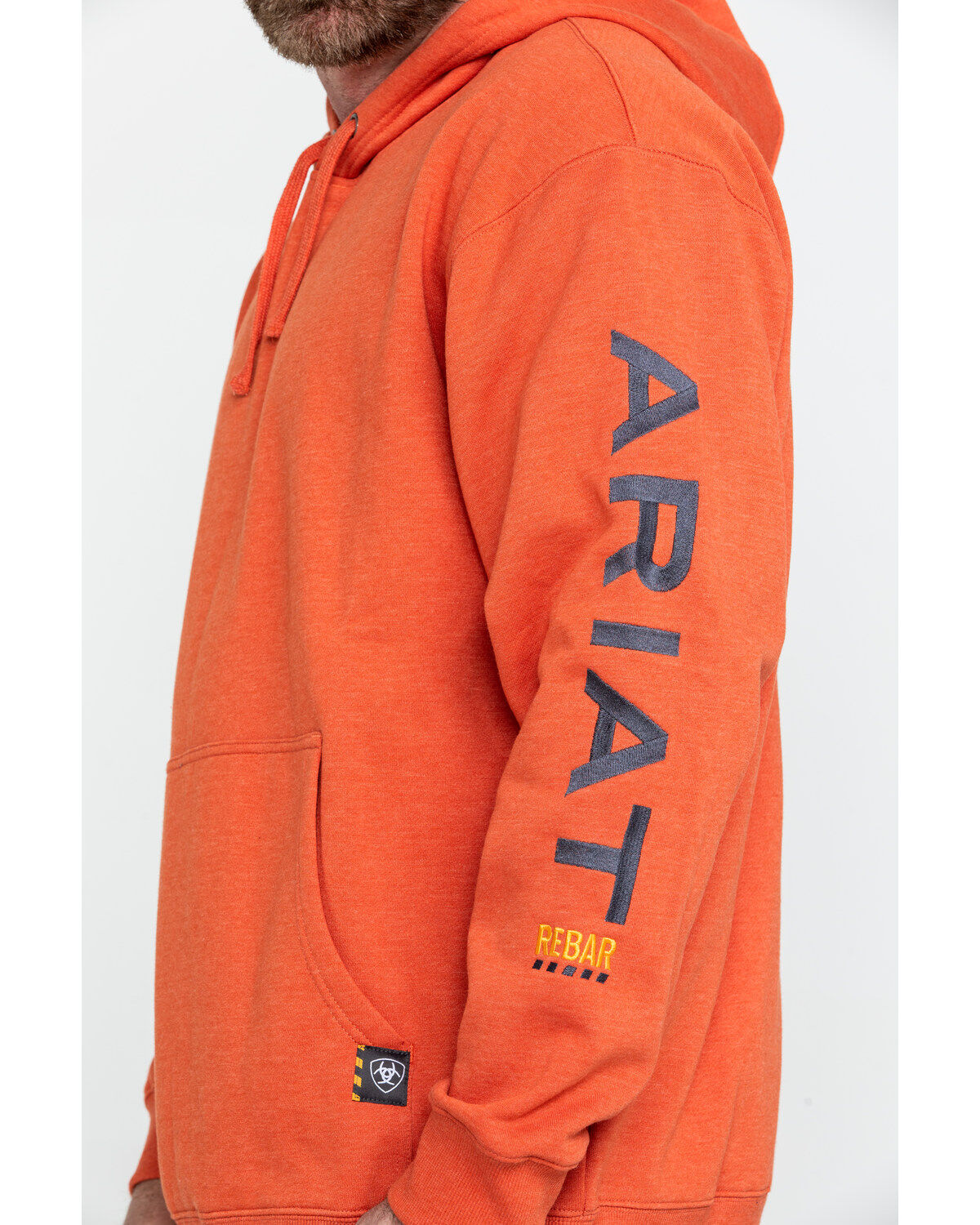 Ariat Men's Volcanic Heather Rebar Graphic Hooded Work Sweatshirt