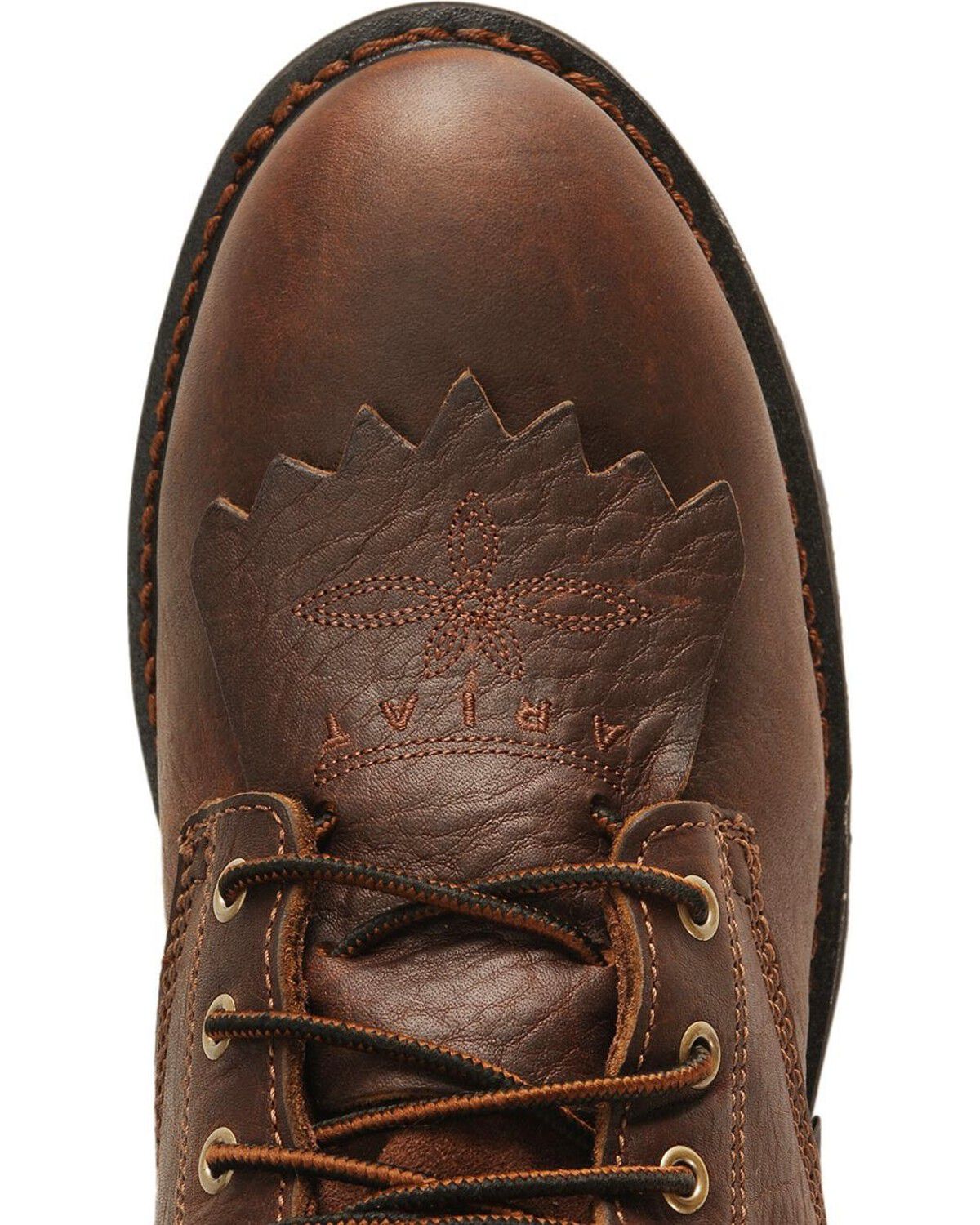 Ariat Waterproof Cascade H20 8" Lace-Up Work Boots - Round Soft Toe