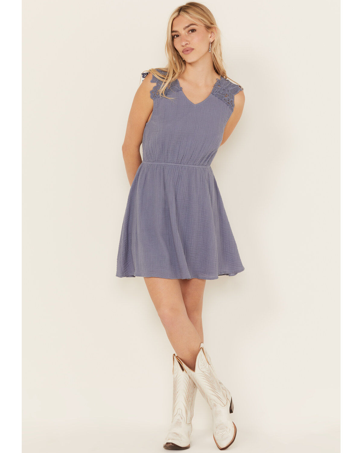 Cleo + Wolf Women's Birdy Open Back Mini Dress