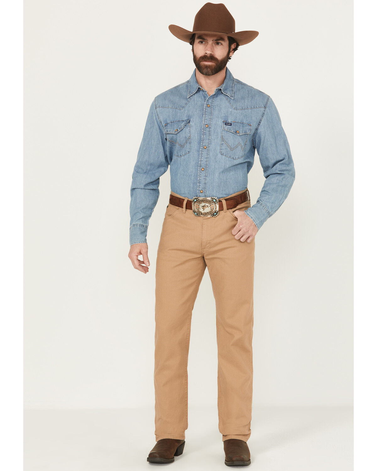 Wrangler Men's Tough Comfort Regular Fit Stretch Canvas Pants
