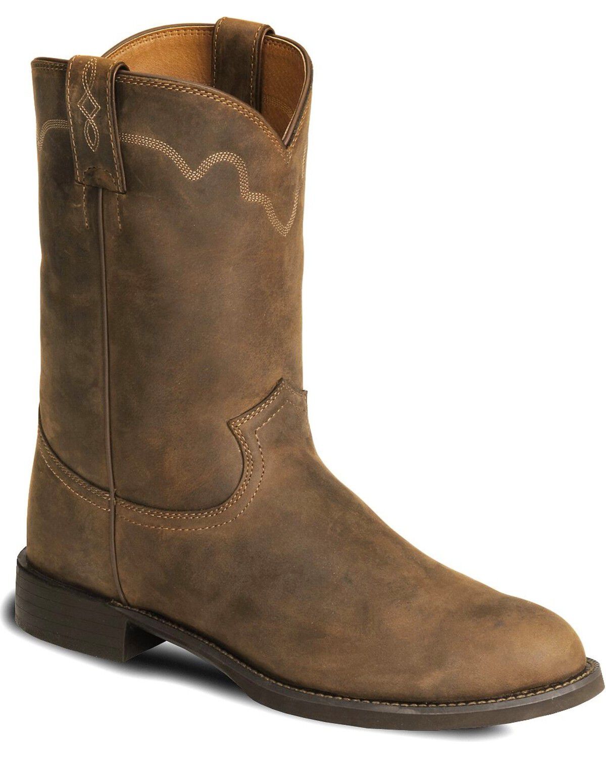 Justin Men's Stampede Roper Western Boots - Round Toe