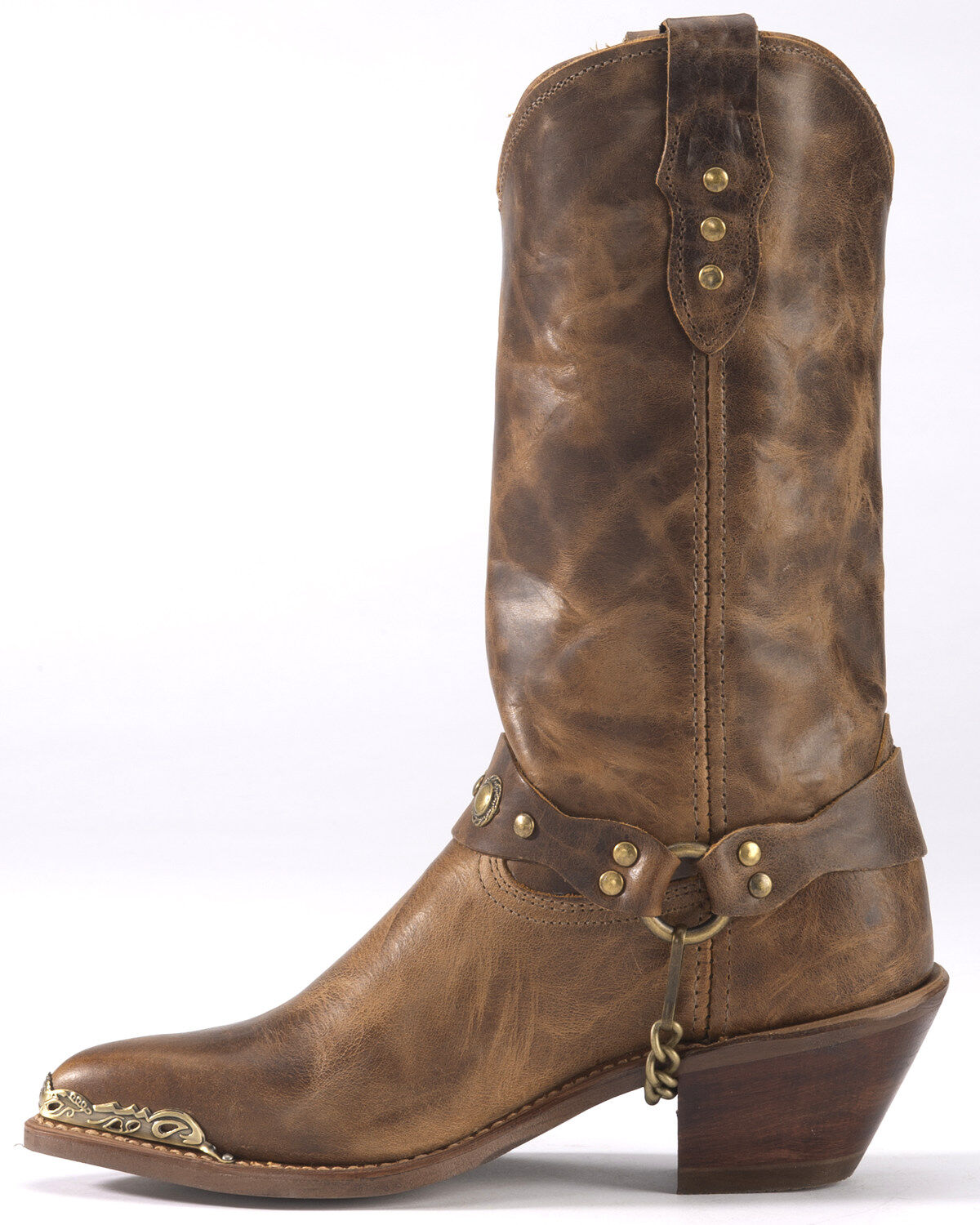 Abilene Women's Distressed Harness Western Boots - Round Toe